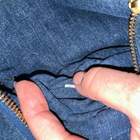 PRADA CANAPA LARGE DENIM TOTE AVIO BLUE LOGO BAG ITALY AUTHENTIC DUST BAG/CARD - Picture 15 of 16